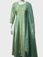 Tissue Top with Organza Dupatta - W1013