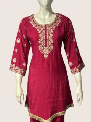 Maslin Silk Suit Set - SYW1011C