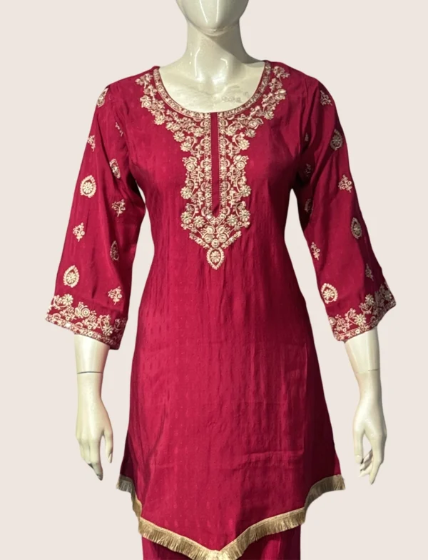 Maslin Silk Suit Set - SYW1011C