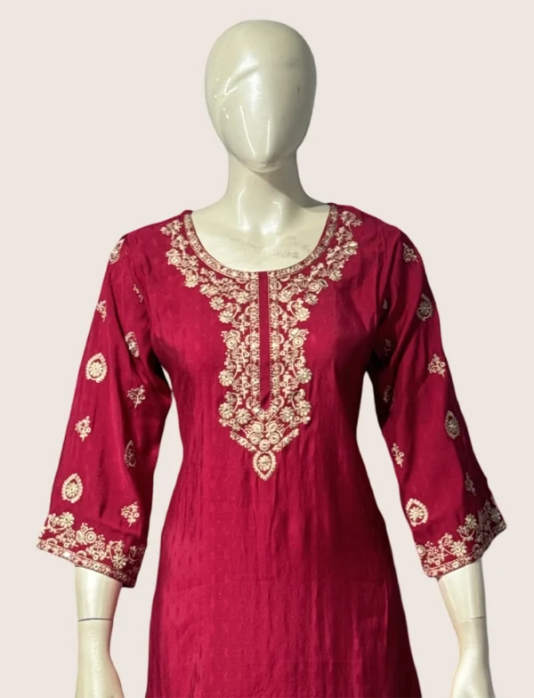 Maslin Silk Suit Set - SYW1011C