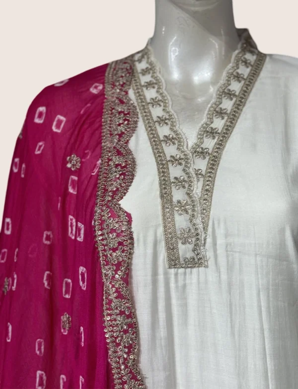 Muslin & Chinon Suit Set - SYW1015