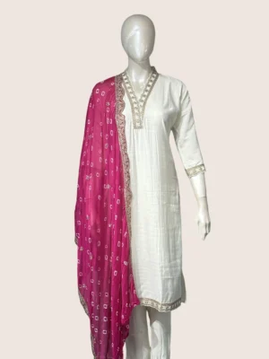 Muslin & Chinon Suit Set - SYW1015