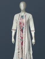 Hakoba Cotton Jacket with Rayon 3/4 Gown - SYW1019