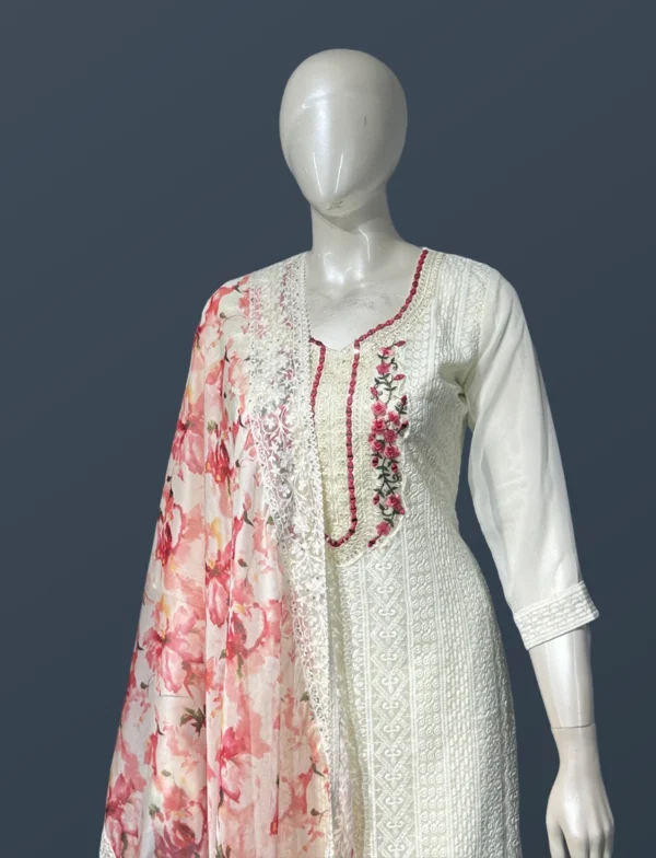 Georgette Schiffli Suit Set - SYW1020