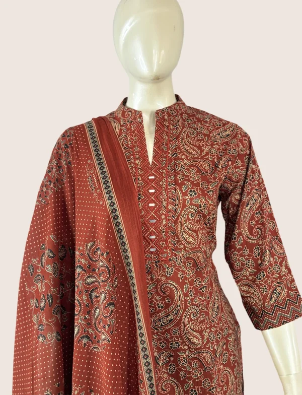Ajrak Cotton Suit Set - SYW1012
