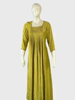 Women's Chanderi Silk Gown – W101G