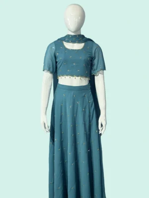 Kids Pleated Georgette Dress – WK1109