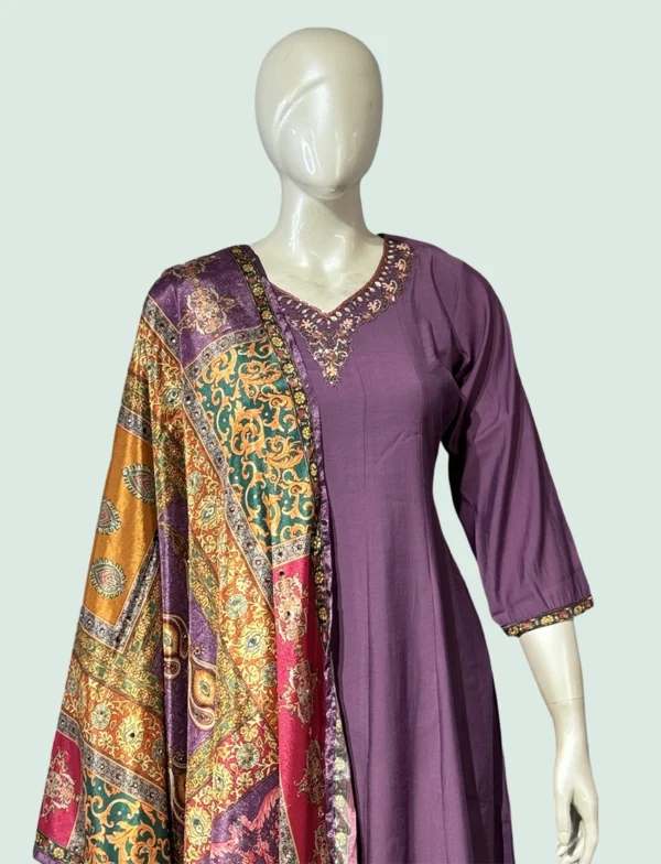 Maslin Silk Suit Set - WS1009