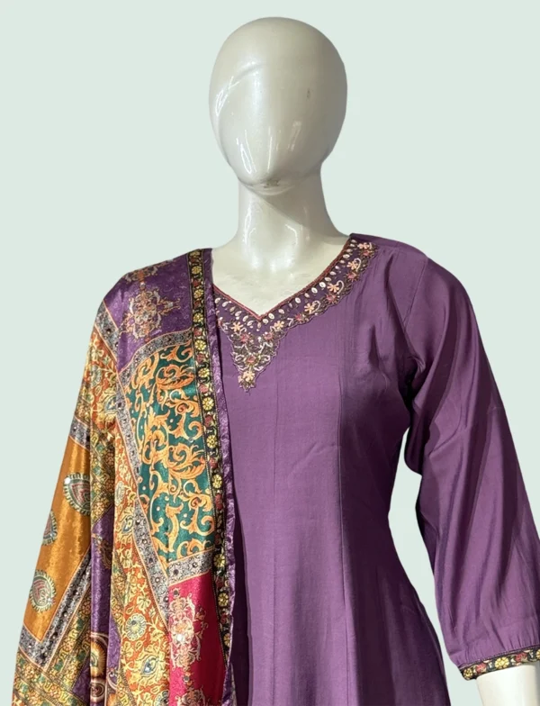 Maslin Silk Suit Set - WS1009