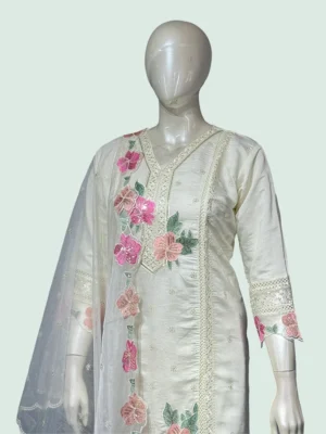 Roman Silk & Organza Suit Set - SYW1016