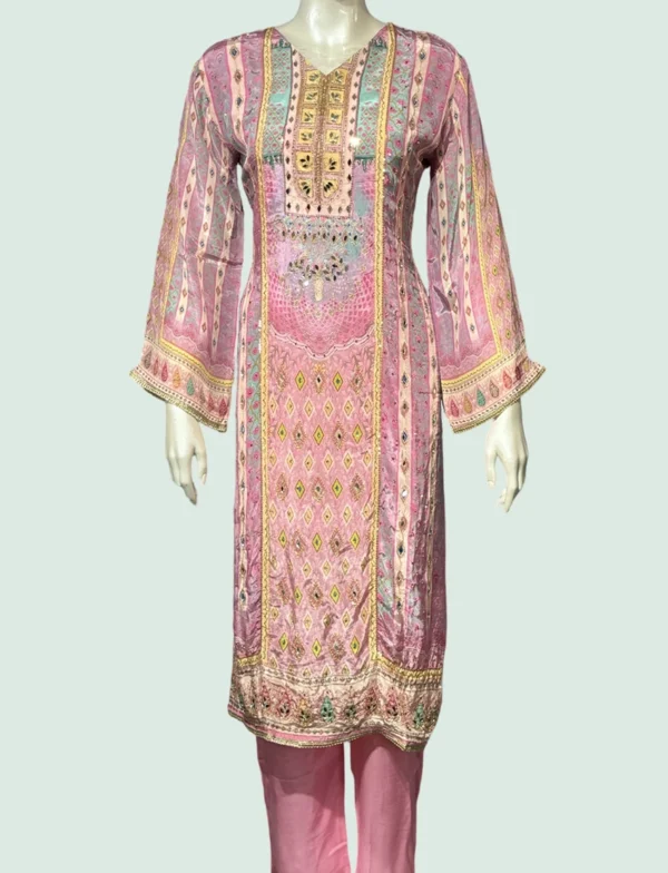 Crape & Chinon Suit Set - WS1026