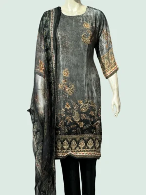 Crape Silk & Georgette Suit Set - WS1027