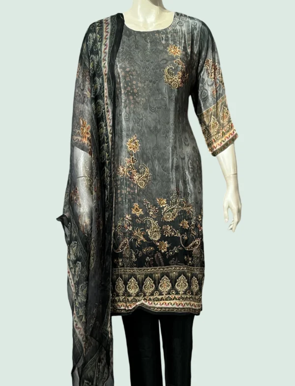 Crape Silk & Georgette Suit Set - WS1027