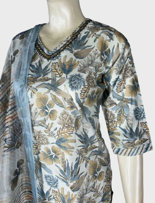 Maslin Silk & Organza Suit Set - WS1030