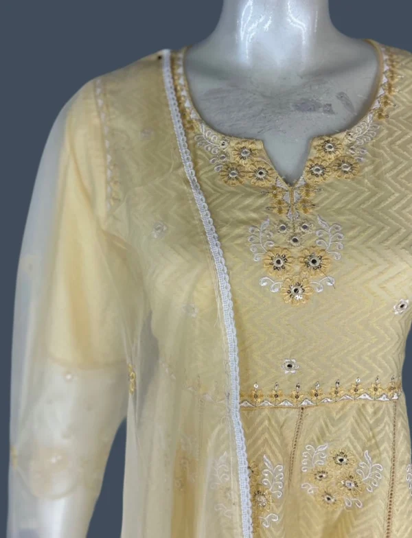 Mul Cotton & Organza Suit Set - WS1034