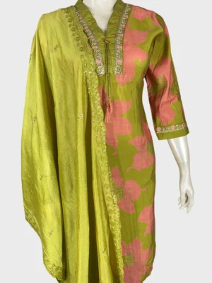 Maslin Silk and Chanderi Suit Set - WS1046