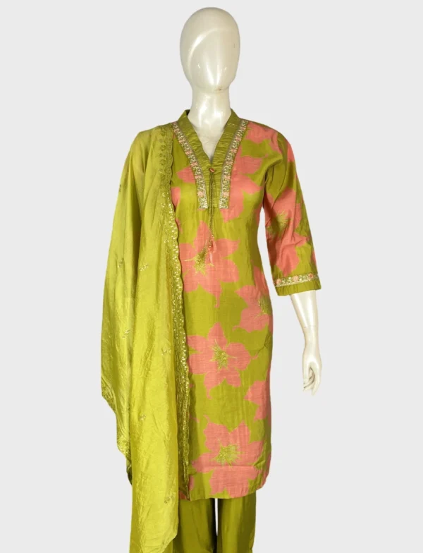Maslin Silk and Chanderi Suit Set - WS1046