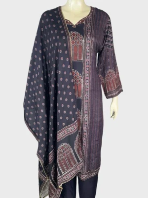 Maslin Silk and Santoon Suit Set - WS1047