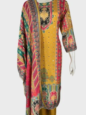 Maslin Silk and Santoon Suit Set - WS1048