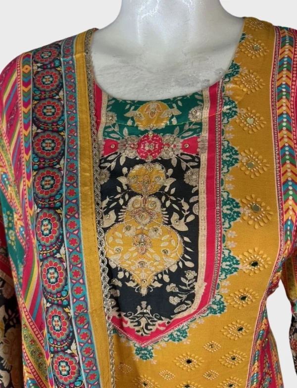 Maslin Silk and Santoon Suit Set - WS1048