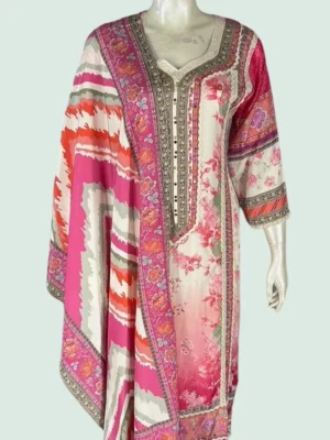 Maslin Silk and Santoon Suit Set - WS1050