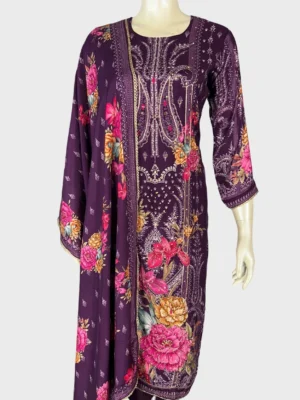 Maslin Silk and Santoon Suit Set - WS1051