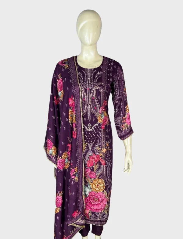 Maslin Silk and Santoon Suit Set - WS1051